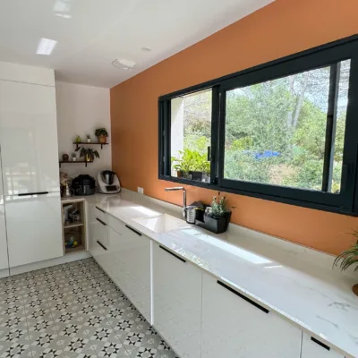 Cuisine mur terracotta chambre