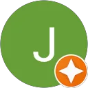 Icône de navigation "J" avec une étoile, symbole de direction et de voyage.